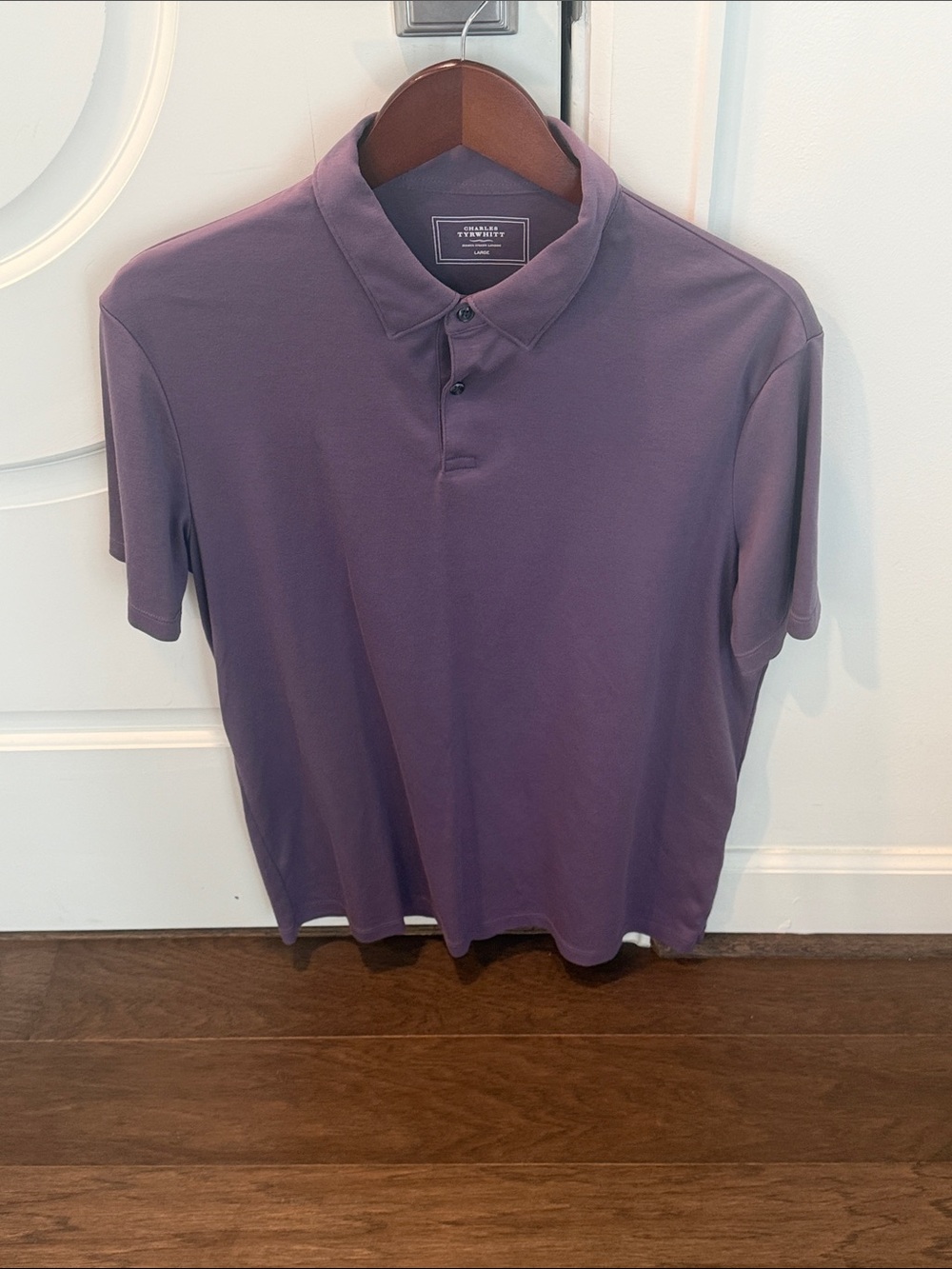 Charles Tyrwhitt Purple Short-Sleeve Polo